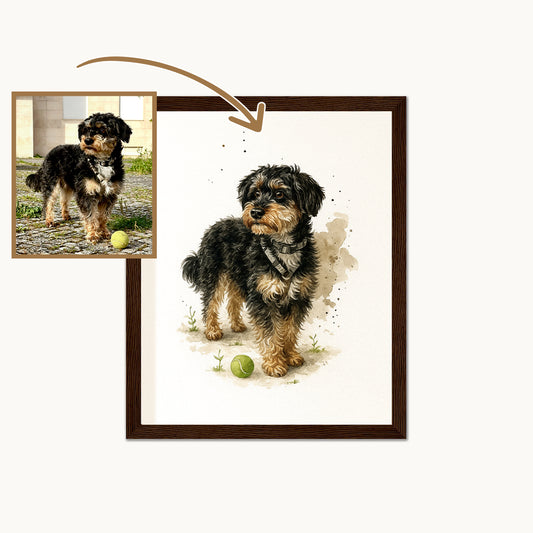 Pawtrait - Museum-Quality Matte Paper Wooden Framed