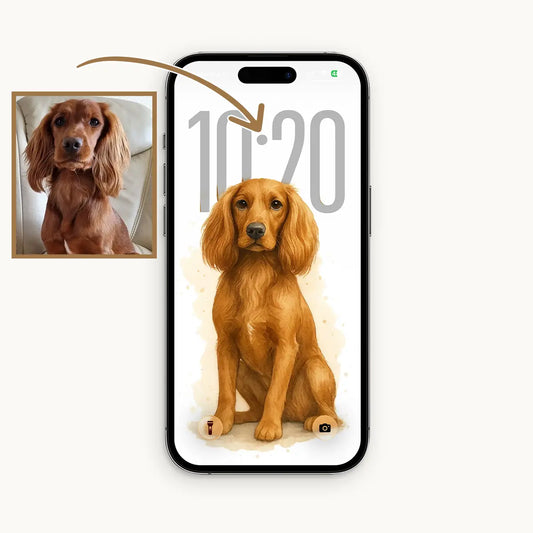 Personalized Pet Portrait Art - Phone Wallpapper