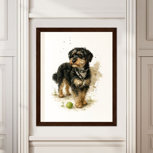 Pawtrait - Museum-Quality Matte Paper Wooden Framed